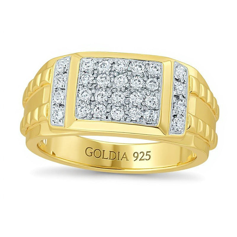 0.5 CT. TW Diamond Ring in Sterling Silver and 14K Gold Plate