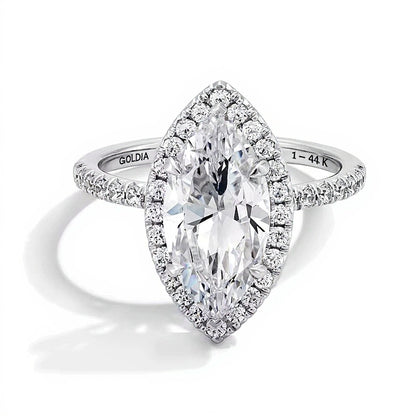 3.5 CT. TW Marquise-Cut Lab-Grown Diamond Frame Engagement Ring in 14K White Gold (F/VS2)