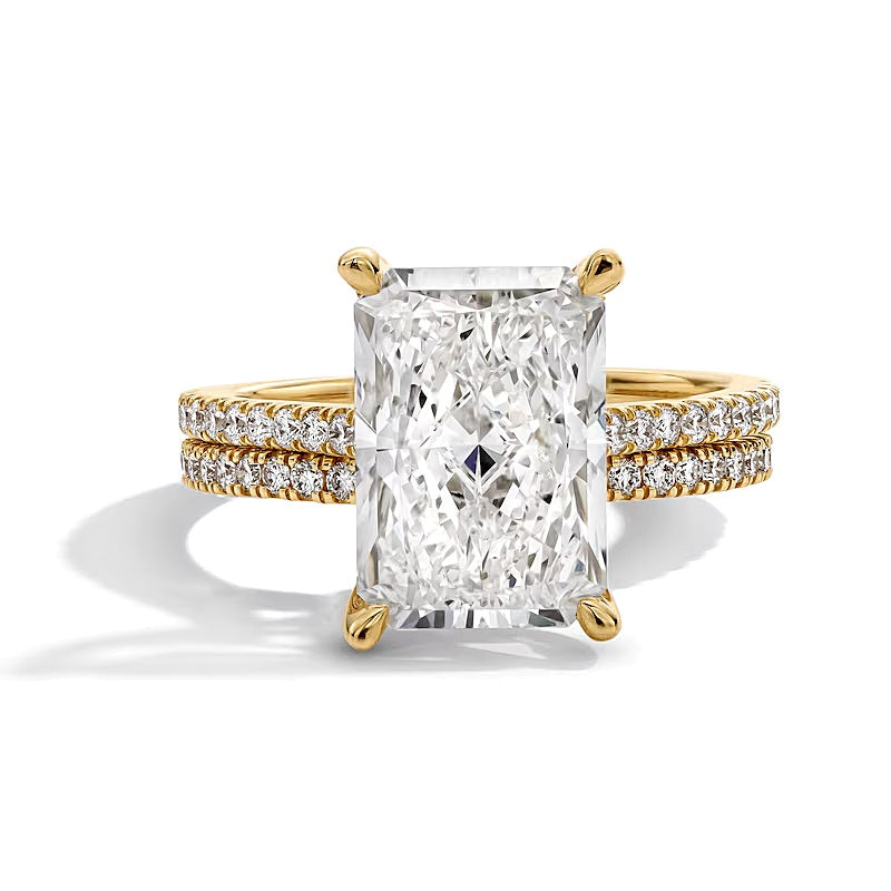 5.63 CT. TW Radiant-Cut Lab-Grown Diamond Bridal Set in 14K Gold (F/VS2)