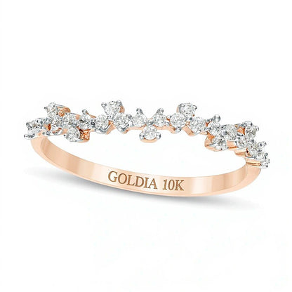 0.25 CT. TW Diamond Scatter Anniversary Band in 10K Rose Gold