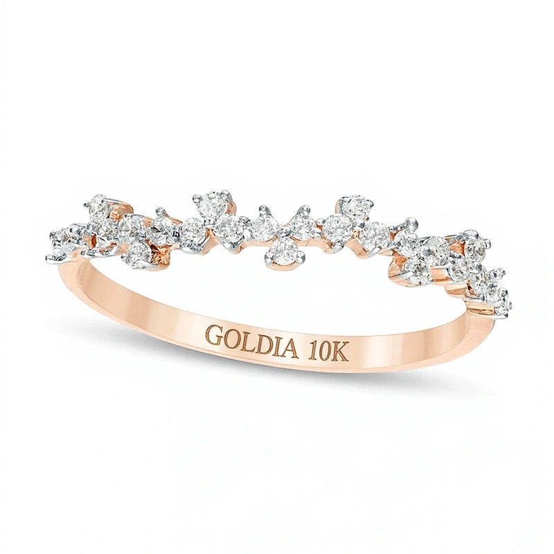 0.25 CT. TW Diamond Scatter Anniversary Band in 10K Rose Gold