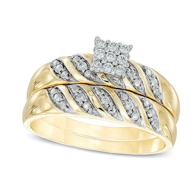 0.13 CT. TW Diamond Bridal Set in 10K Gold