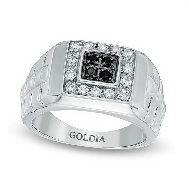 0.5 CT. TW Enhanced Black and White Diamond Ring in Sterling Silver