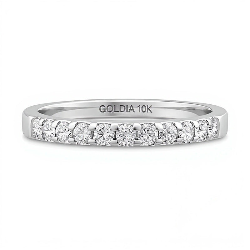 0.38 CT. TW Diamond Eleven Stone Anniversary Band in 10K White Gold