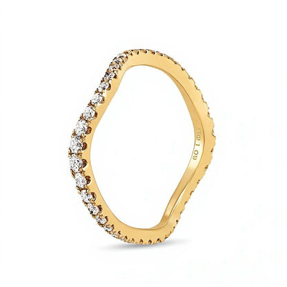 PDPAOLAâ¢ at Zales 0.5 CT. TW Lab-Grown Diamond Wavy Ring in 18K Gold