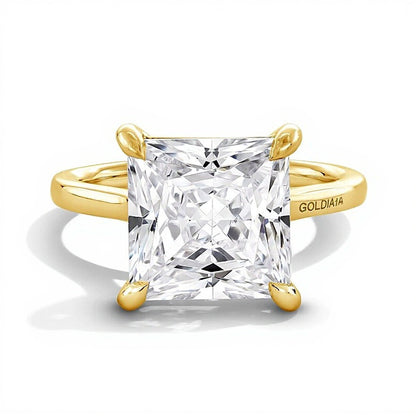 6.0 CT. Princess-Cut Lab-Grown Diamond Solitaire Engagement Ring in 14K Gold (F/VS2)