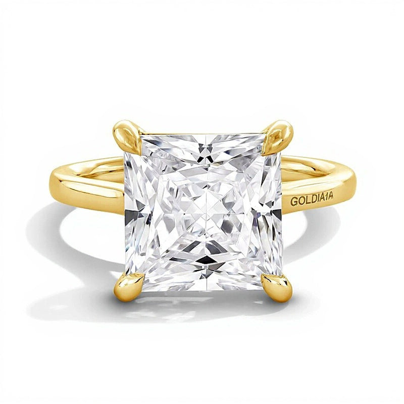 6.0 CT. Princess-Cut Lab-Grown Diamond Solitaire Engagement Ring in 14K Gold (F/VS2)