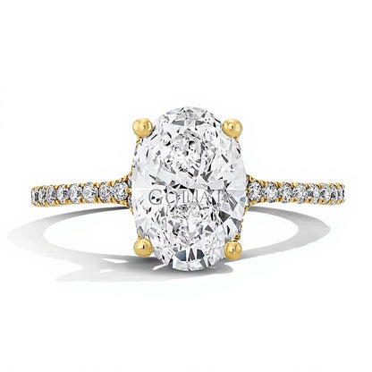 2.25 CT. TW Oval Lab-Grown Diamond Engagement Ring in 14K Gold (F/VS2)