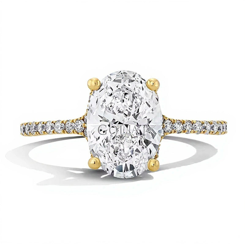 2.25 CT. TW Oval Lab-Grown Diamond Engagement Ring in 14K Gold (F/VS2)