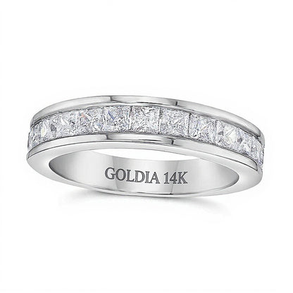 1.5 CT. TW Princess-Cut Diamond Wedding Band in 14K White Gold (H/VS2)