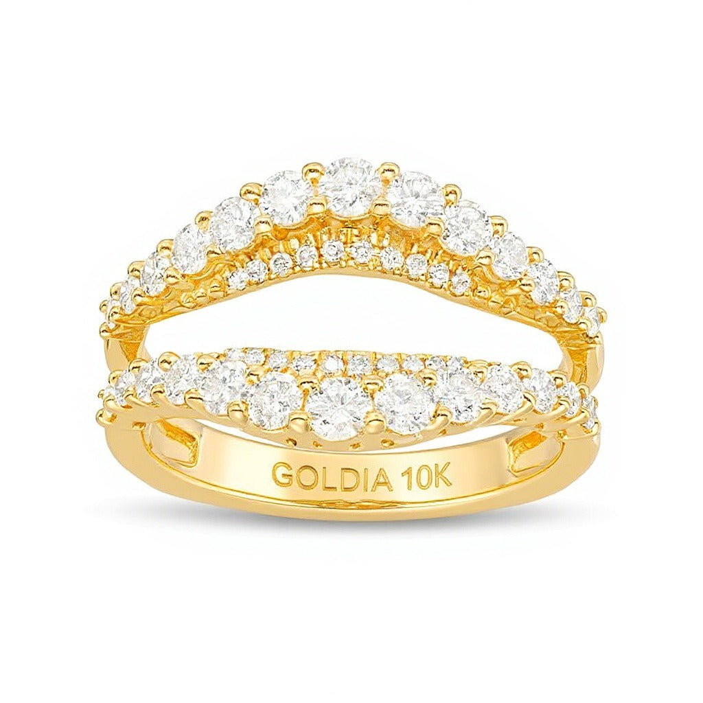 1.0 CT. TW Diamond Contour Solitaire Enhancer in 10K Gold