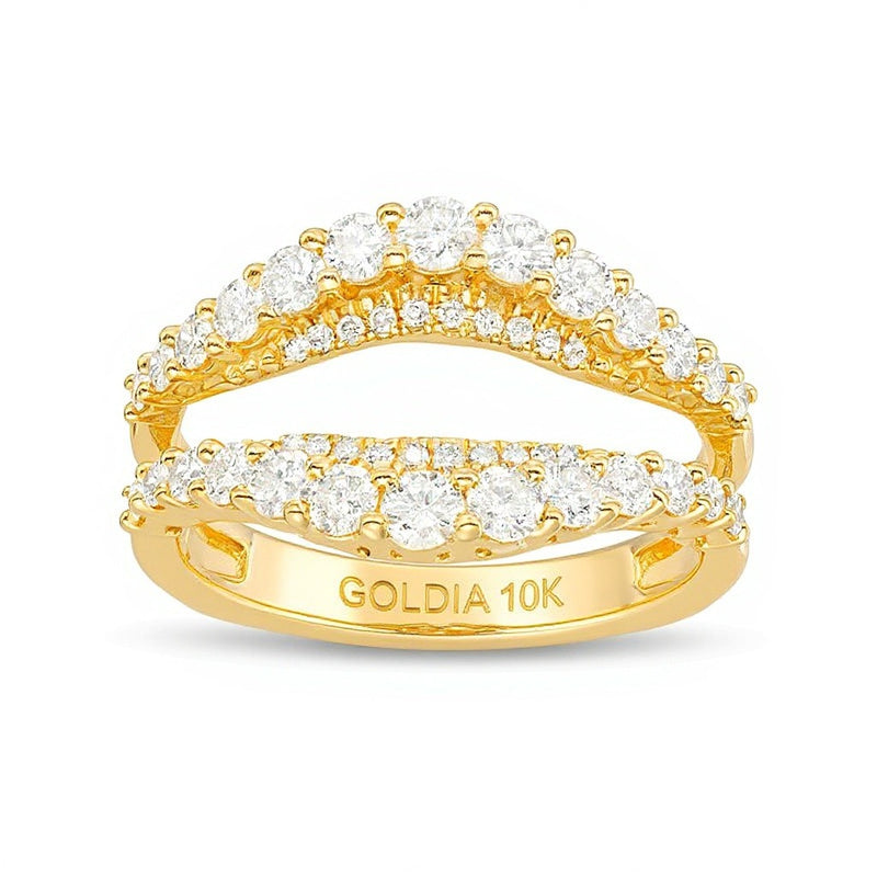 1.0 CT. TW Diamond Contour Solitaire Enhancer in 10K Gold