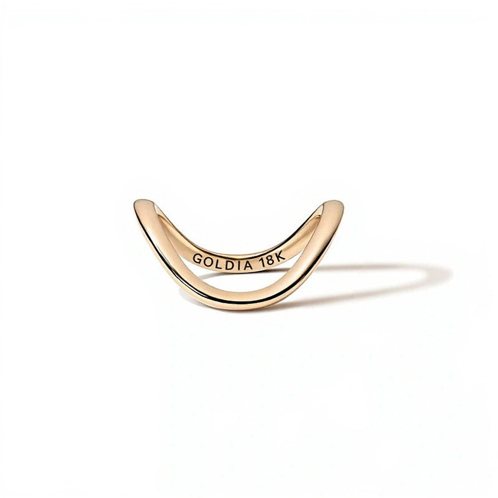Zales x SHAHLA Zaha Dip Band in 18K Gold