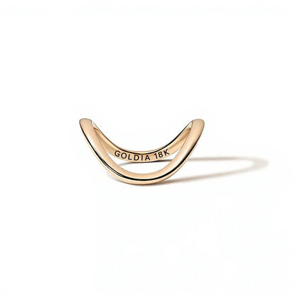 Zales x SHAHLA Zaha Dip Band in 18K Gold