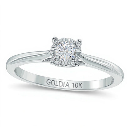 0.2 CT. Diamond Solitaire Engagement Ring in 10K White Gold