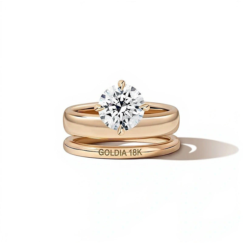 Zales x SHAHLA 2.0 CT. Lab-Grown Diamond Solitaire Double Donut Engagement Ring in 18K Gold (F/VS2)