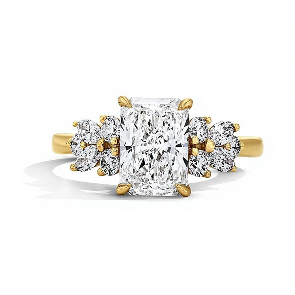 2.63 CT. TW Radiant-Cut Lab-Grown Diamond Engagement Ring in 14K Gold (F/VS2)