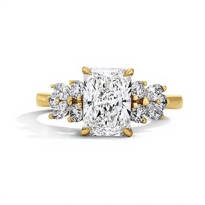 2.63 CT. TW Radiant-Cut Lab-Grown Diamond Engagement Ring in 14K Gold (F/VS2)
