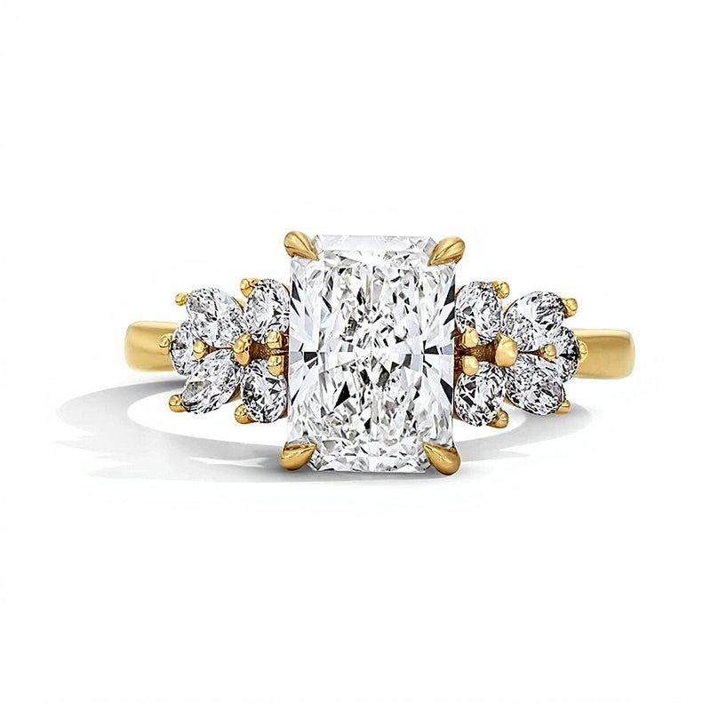 2.63 CT. TW Radiant-Cut Lab-Grown Diamond Engagement Ring in 14K Gold (F/VS2)
