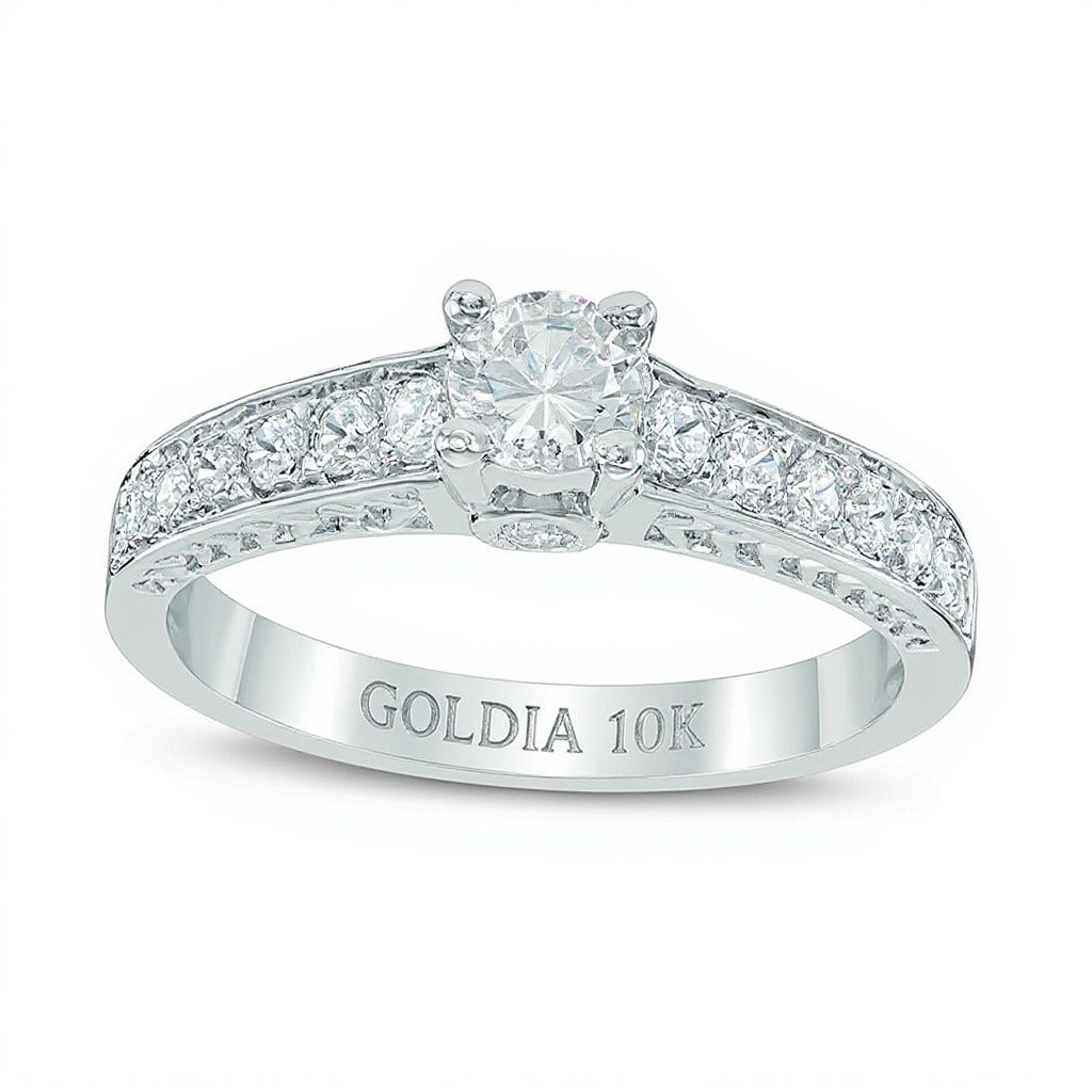 0.63 CT. TW Diamond Engagement Ring in 10K White Gold