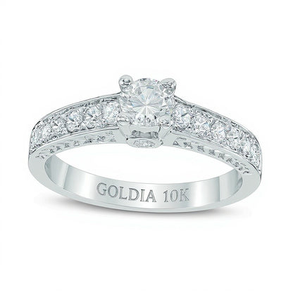 0.63 CT. TW Diamond Engagement Ring in 10K White Gold