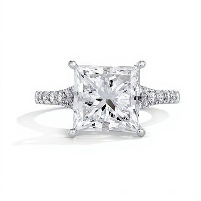 4.5 CT. TW Princess-Cut Lab-Grown Diamond Split Shank Engagement Ring in 14K White Gold (F/SI2)
