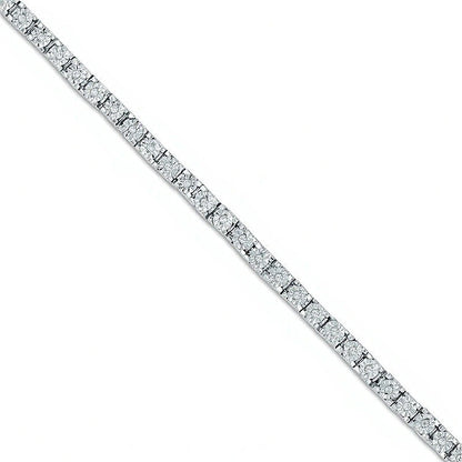 0.33 CT. TW Diamond Tennis Bracelet in Sterling Silver - 7.5"