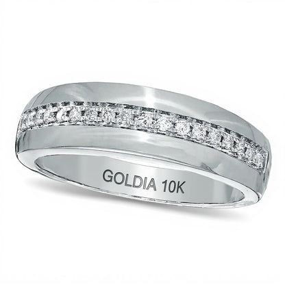 0.2 CT. TW Diamond Wedding Band in 10K White Gold