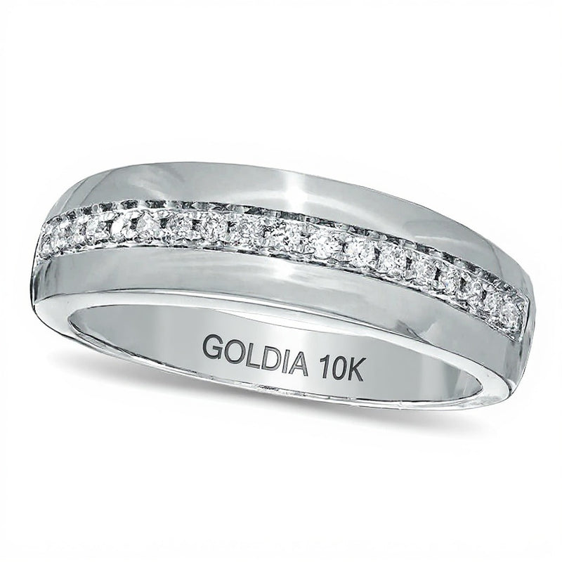 0.2 CT. TW Diamond Wedding Band in 10K White Gold