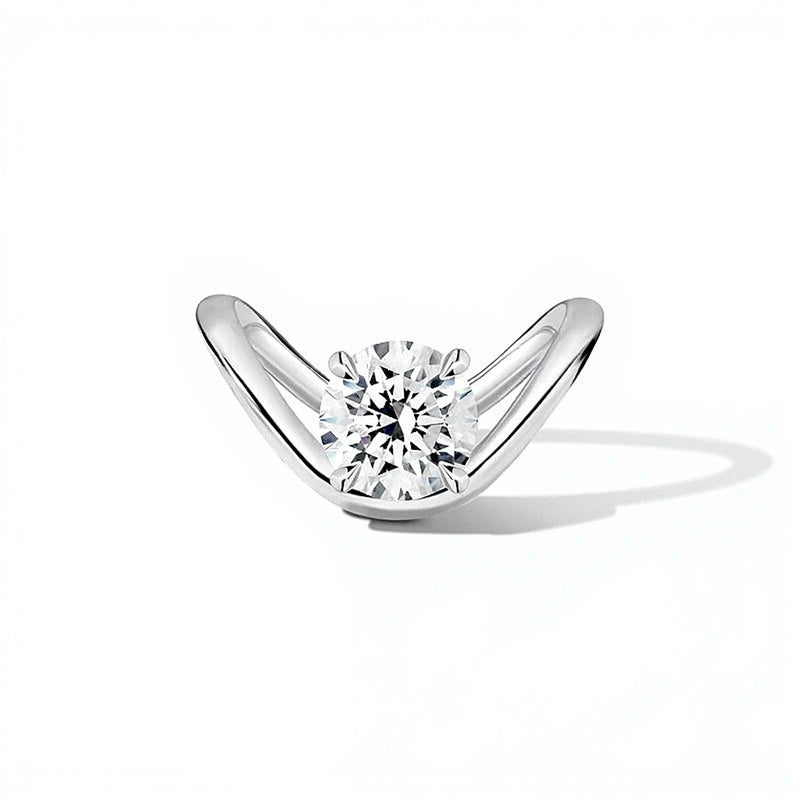Zales x SHAHLA 3.0 CT. Lab-Grown Diamond Solitaire Dip Engagement Ring in 14K White Gold (F/VS2)