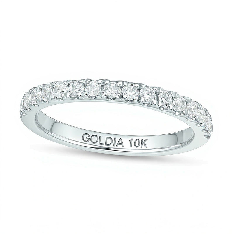 0.38 CT. TW Diamond Wedding Band in 10K White Gold