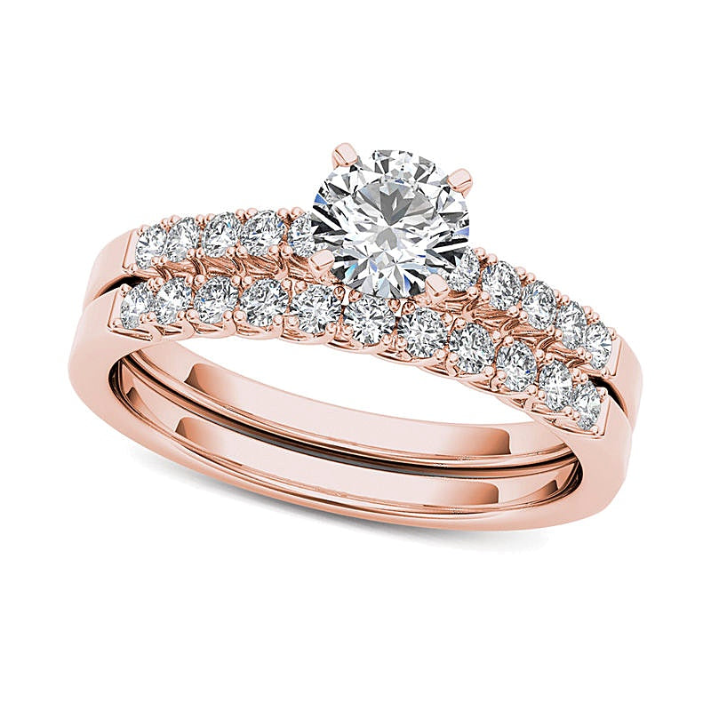 1.0 CT. TW Diamond Bridal Set in 14K Rose Gold