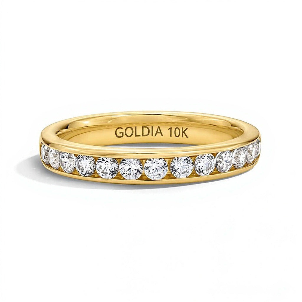0.75 CT. TW Lab-Grown Diamond Channel-Set Anniversary Band in 10K Gold (F/VS2)