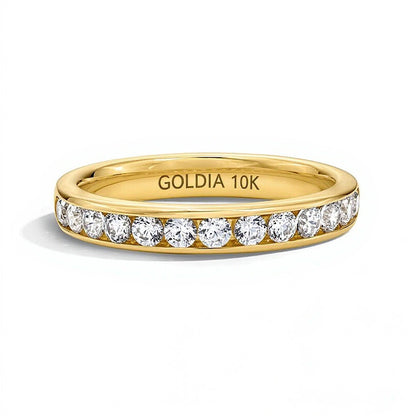 0.75 CT. TW Lab-Grown Diamond Channel-Set Anniversary Band in 10K Gold (F/VS2)