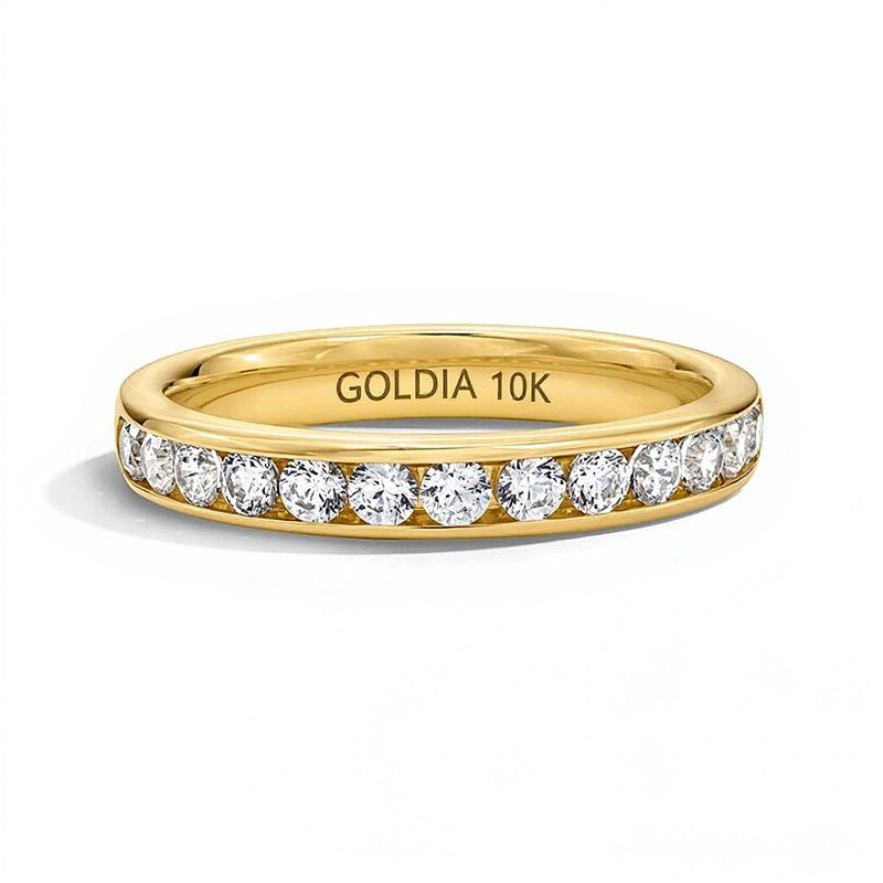 0.75 CT. TW Lab-Grown Diamond Channel-Set Anniversary Band in 10K Gold (F/VS2)
