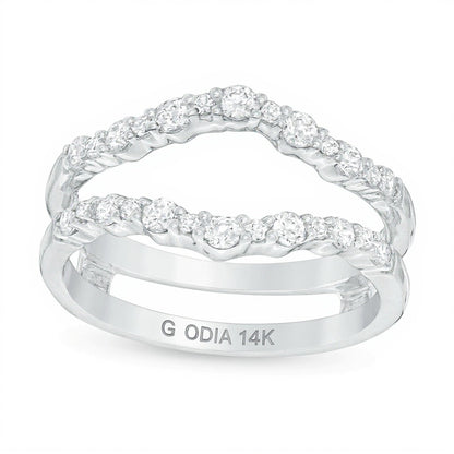 0.38 CT. TW Diamond Contour Solitaire Enhancer in 14K White Gold