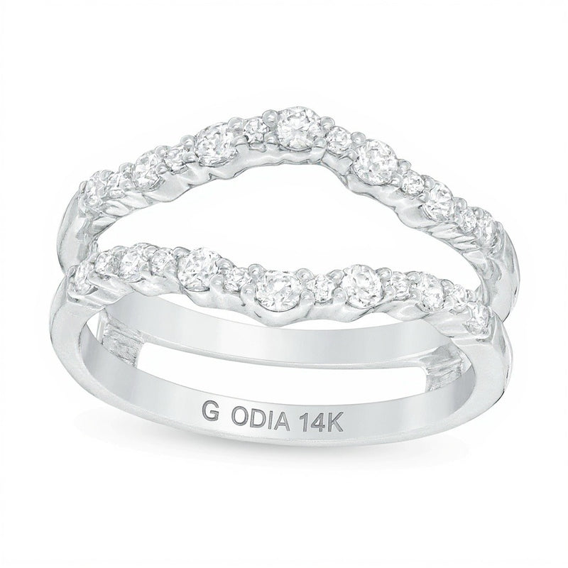0.38 CT. TW Diamond Contour Solitaire Enhancer in 14K White Gold