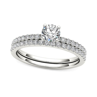 0.75 CT. TW Diamond Bridal Set in 14K White Gold