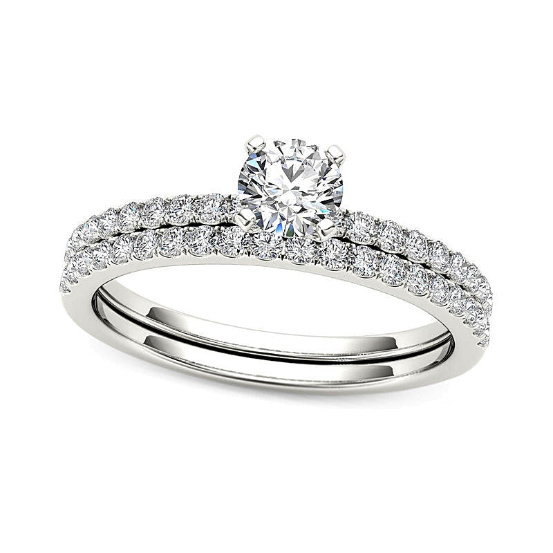 0.75 CT. TW Diamond Bridal Set in 14K White Gold