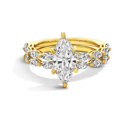 2.5 CT. TW Marquise-Cut Lab-Grown Diamond Bridal Set in 14K Gold (F/VS2)