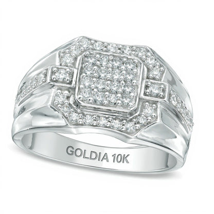 0.75 CT. TW Cushion-Shape Multi-Diamond Ring in 10K White Gold