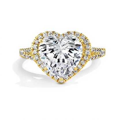 3.63 CT. TW Heart-Shaped Lab-Grown Diamond Frame Split Shank Engagement Ring in 14K Gold (F/VS2)