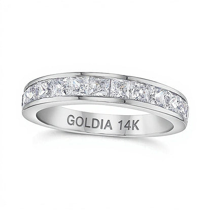 1.0 CT. TW Princess-Cut Diamond Wedding Band in 14K White Gold (I/SI2)