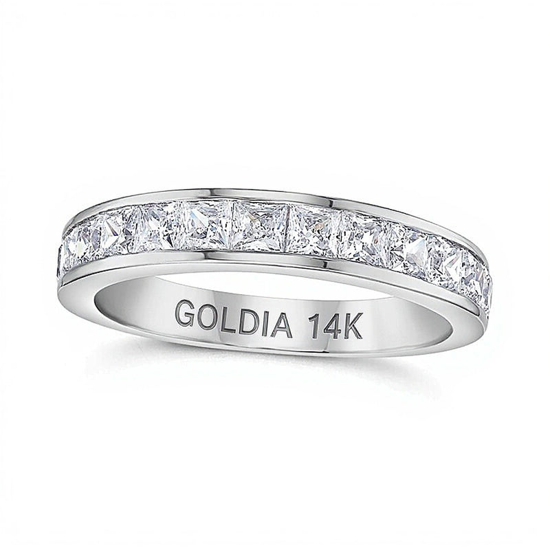 1.0 CT. TW Princess-Cut Diamond Wedding Band in 14K White Gold (I/SI2)