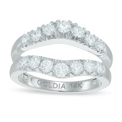 1.0 CT. TW Diamond Contour Solitaire Enhancer in 14K White Gold