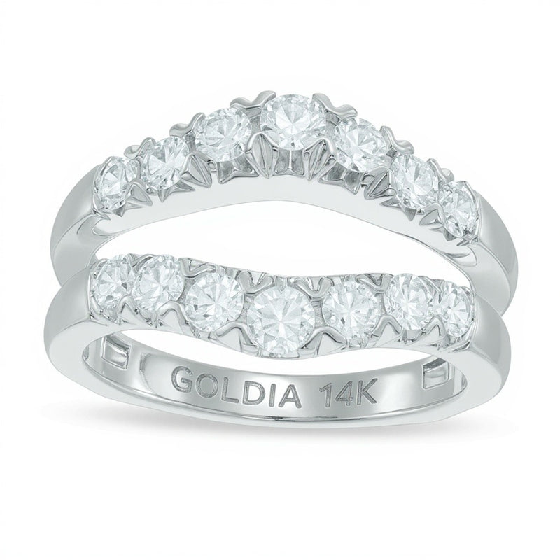 1.0 CT. TW Diamond Contour Solitaire Enhancer in 14K White Gold