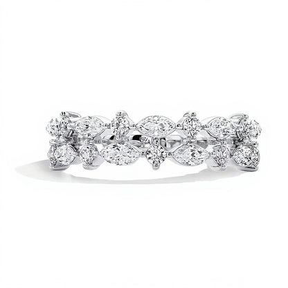 0.75 CT. TW Lab-Grown Diamond Multi-Shape Anniversary Band in 14K White Gold (F/VS2)