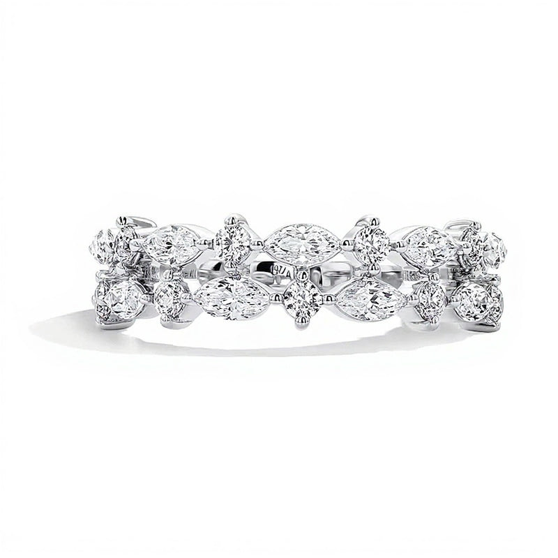 0.75 CT. TW Lab-Grown Diamond Multi-Shape Anniversary Band in 14K White Gold (F/VS2)