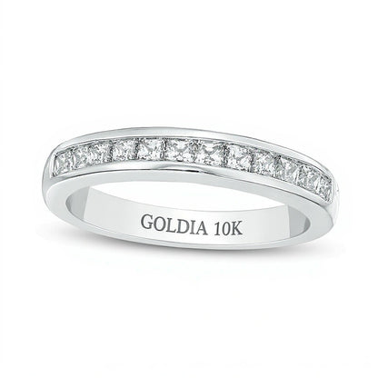 0.63 CT. TW Princess-Cut Diamond Wedding Band in 10K White Gold