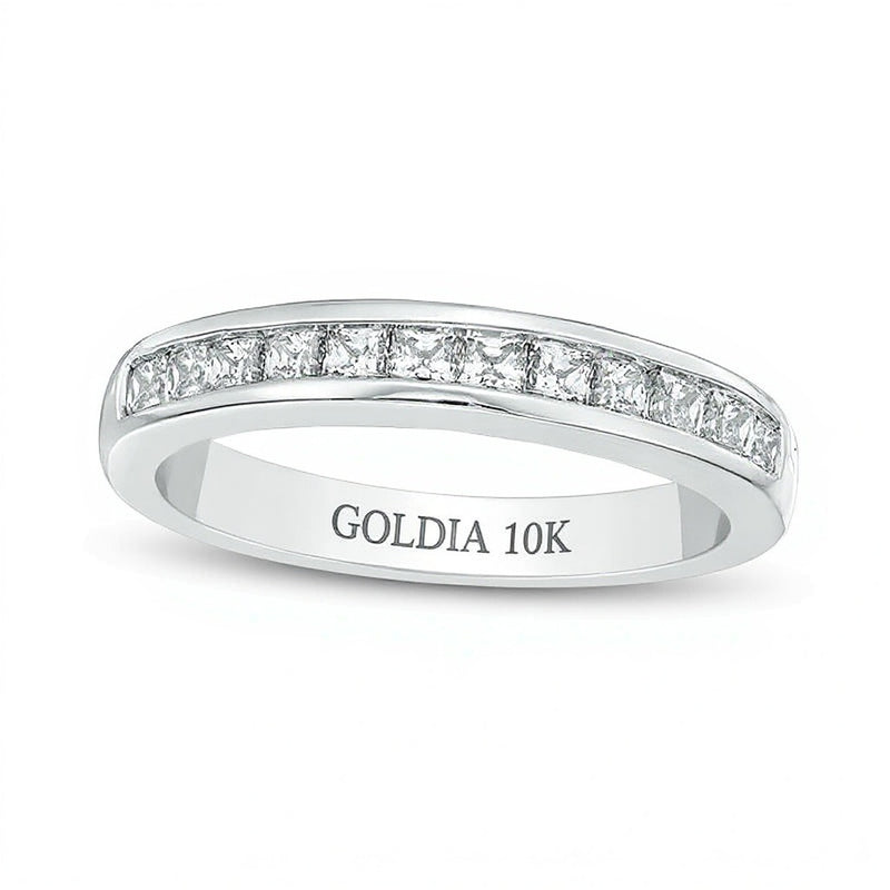 0.63 CT. TW Princess-Cut Diamond Wedding Band in 10K White Gold